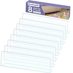 lot 19644 image: RowinsyDD 7 Pack Toy Blocker for Furniture, Clear Under Couch Blocker, Stop Things Going Under Sofa or Bed, 16 L x 3.2 H, Adjustable Gap Bumper for Furniture with Strong Tape - Retail $14