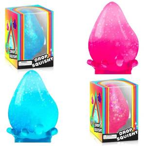 lot 19653 image: 2 Packs Dream Squishy Drop Silicone Squishy Stress Ball for Adults & Kids - Sensory Fidget Toys for Autism, ADHD, Anxiety Relief - Squeeze Stress Relief Toys, Birthday Gifts (Blue & Pink)
