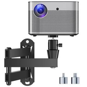 lot 24209 image: suptek Universal Foldable Projector Wall Mount - Adjustable Bracket for Projectors, Compatible with 14, M4 & M6 Screws, Heavy-Duty & Space-Saving Design, Black, MA1330YT - Retail $30