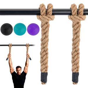 lot 24218 image: Rope Grips for Pull Ups, Enhance Grip Strength & Endurance, Versatile Fitness Accessory for Dumbbells & Barbells, Pull Up Bars Durable & Comfortable Design - Retail $46