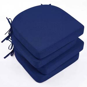 lot 24224 image: Youyole Outdoor Chair Cushions Set of 2-19 x 19 x 4 Thick Foam D-Shaped Patio Seat Cushions with Ties, Waterproof & Fade Resistant Kitchen Chair Pads for Dining Furniture, Garden, Patio Sofa - Retail $40