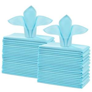 lot 24231 image: Cieltown Polyester Cloth Napkins Set of 24, Solid Washable Fabric Napkins 2-Dozen, Perfect for Weddings, Parties, Holiday Dinnerv (17 x 17-Inch, Purple)