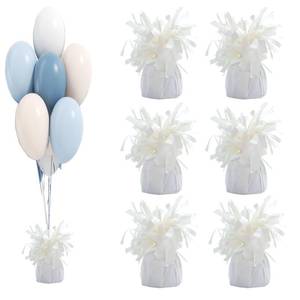 lot 24247 image: Moretreat balloon weights are perfect for parties, birthdays, weddings. Each pack includes 6PCS durable weights that easily decorate balloons and elevate any celebration. (White 6pcs) - Retail $14