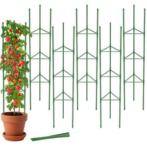 lot 24253 image: MYMULIKE 6 Pack Tomato Cages for Garden, 51in13in Adjustable Tomatoes Plant Stakes Support Cages Trellis, Garden Trellis for Vegetable Flowers Fruits Climbing Plants- 20 Binding Wires Included - Retail $26