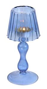 lot 42745 image: Gurfuy Desk Lamp Shaped Glass Candle Holder - Glass Hurricane Candleholder Crystal Decorative Candle Stand for Table Wedding Dinning Centerpieces Party Supplies Decor NavyBlue - Retail $17