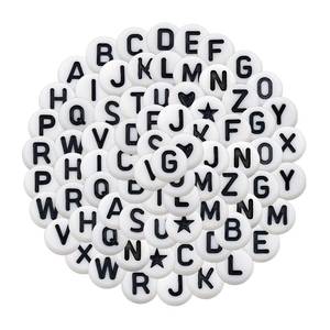 lot 42758 image: ZHIJIANHZ Letter Alphabet Stickers 252pcs Round White Background Black for Scrapbooking Journaling Organizing Marking and Decorating Various Surfaces - Retail $10