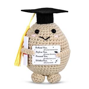 lot 42770 image: Graduation Gift for Her Him Positive Potato Graduation Crochet Handmade College graduation Gifts for Women Men Middle High School Senior Gift 5th 8th 12th Grade graduation gift for Girls Boys - Retail $10