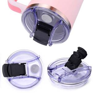 lot 42776 image: AIERSA 2Pcs Lid Replacement for Stanley Quencher Cup 40 oz Tumbler with Handle, Flip Spill Stopper Lid, Spillproof, Dustproof, Stanley Cup Accessories - Retail $8