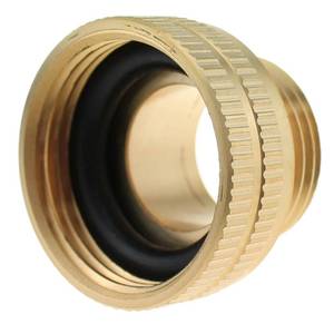 lot 43121 image: Maxmoral Heavy Duty Brass Garden Hose Connector Adapter 1 Inch Female Thread to 34 Inch Male Thread Adaptor with Gasket for Connecting CopperPlasticWelded Steel Pipe - Retail $9