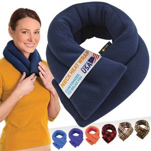lot 43125 image: SunnyBay Microwave Heating Pad for Neck and Shoulders, 2.2 lbs 26 inch Long Versatile Microwavable Neck Wrap Warmer or Cool Pack, Hot or Cold Therapy to Relax Sore Muscles (Blue) - Retail $24