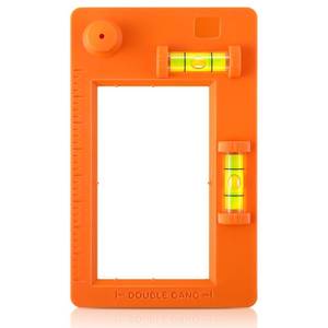 lot 43134 image: Ceoighe Low Voltage Mounting Bracket Template, Horizontal or Vertical Mounting Template for Single Gang and Double Gang Low Voltage Brackets, Easily Mark Out Cutouts(Orange) - Retail $12