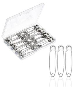 lot 43174 image: Mr. Pen- 3 Inch Oversize Safety Pins, 30 Pack - Heavy Duty Large Safety Pins for Clothes - Retail $6