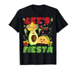 lot 43176 image: Lets Fiesta Avocado and Tacos Cinco De Mayo Mexican Party T-Shirt Kids Medium - Retail $15