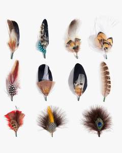 lot 43178 image: Hat Feathers, Assorted Natural Feather Packs Accessories for Fedora Cowboy Hats, Pork Pie Trilby Hats -6 Pieces - Retail $15