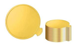 lot 43179 image: YYaaloa 50pcs 3.5 Inch Mini Round Golden Cake Boards 50pcs Mousse Cupcake Base Paper Plates Circle Dessert Board (Gold 3.5inch) - Retail $6