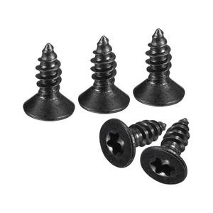 lot 43182 image: uxcell #8 x 12-inch Flat Head TorxStar Wood Screws, 50 Pcs 304 Stainless Steel, Full Threaded, Black Coated, Self-Tapping Screws Fit T20 Bit for Wood, Plastic and Soft Metal - Retail $7