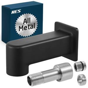 lot 9295 image: KES All Metal Tub Spout Without Diverter, Universal Fits for 12 & 34 IPS or 12 Copper Pipe (Threaded or Non-Threaded), 5-38 Inch Bathtub Faucet Replacement, Matte Black, PTSN300C-BK - Retail $29