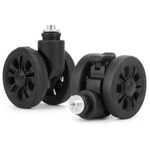 lot 9297 image: Vivikivi Luggage Replacement Wheels, 2 Pcs Suitcase Double-Row Wheels with Brakes and Shock Absorption for DIY Repair Spare Suitcase Casters Replacement Luggage Parts, V-LN2 - Retail $20