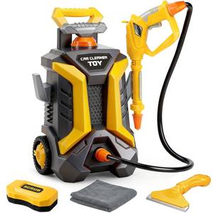 lot 9312 image: Kids Car Wash Toy Pressure Washer Playset with 1.3L Tank & Manual Pump Spray Gun, Outdoor Summer Water Toys for Toddlers, Portable Cleaning Pretend Play Gift for Boys Girls Ages 3 - Retail $34