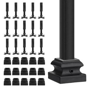 lot 9333 image: Angle Adjustable Connectors,Baluster Swivel Connectors with Screw for Installation of 13 Square Balusters balusters for Staircase Interior (15 Connectors 15 Flat Shoes) - Retail $57