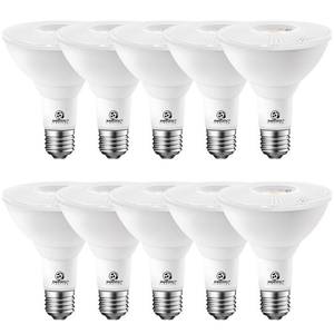 lot 9339 image: Energetic 10 Pack PAR30 LED Bulbs, Flood Light Outdoor Indoor 75 Watt Equivalent 10W Dimmable,5000K Daylight,1000 Lumens,E26 Base,IP65 Waterproof LED Recessed Light Bulbs for Security - Retail $33