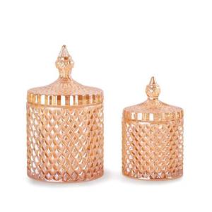 lot 25782 image: R FLORY 1 Pack Qtip Holder Glass Apothecary Jars with Lids Bathroom Storage Organizer for Cotton Swabs, Balls, Pads, Floss Picks, Vanity Storage Containers for Makeup, Candy, Jewelry (1024oz, Amber) LARGE PIECE ONLY - Retail $24