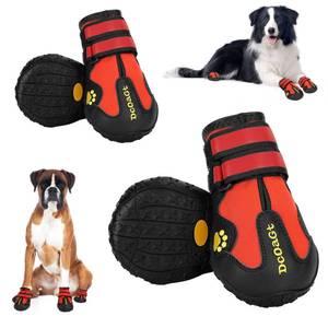 lot 42839 image: DcOaGt Dog Shoes for Large Dogs XXL, Waterproof Dog Boots with Anti-Slip Sole Breathable Reflective Paw Protectors Booties for Hot Pavement Summer Winter Snow Hiking Walking 4PCS(Size 9) - Retail $38