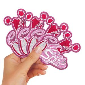 lot 42842 image: CY 2Pcs Embroidered Applique Cheer Cheerleader Megaphone Iron On Patches Squad Team Bullhorn Cute Kawaii DIY Craft Accessories for Clothing Backpacks Jackets Bag Hats,Pink - Retail $6