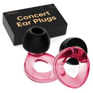 lot 42850 image: High Fidelity Concert Ear Plugs - 21dB Noise Reduction Music Earplugs for Musicians, Festivals & DJs - Reusable Silicone Hearing Protection with Portable Travel Case, Pink - Retail $20