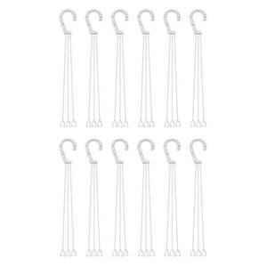 lot 42857 image: OFXDD Plant Hanger 12 Pcs - Plastic Hanging Planters for Indoor & Outdoor Plants - Flower Plant Holder with Hooks, White - Retail $17