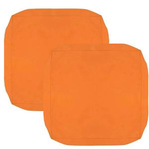 lot 42861 image: Oslimea Outdoor Cushion Covers Replacement 22x20x4 Waterproof Patio Furniture Cushion Seat Cover 2 Pack Removable Chair Pads Cover for Deep Seat Back Cushion, Orange - Retail $18