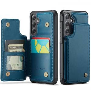 lot 42869 image: Vinich for Samsung Galaxy S25 Wallet Case with Card Holder, RFID Blocking Credit Slots Kickstand Shockproof Phone Cover Fit for Galaxy S25 6.2 Blue - Retail $20