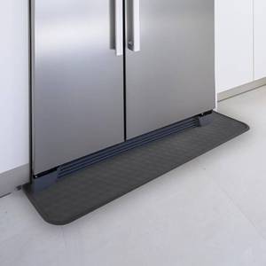 lot 42875 image: GMATCHUP Refrigerator Mat, Washing Machine Spill Liner, Drip Tray and Leak Catcher Mat, Fridge Mat Prevent Water Leakage and Floor Damage from Elecrical Equipment Heavy Duty 37.5 x 8.5 Grey - Retail $24