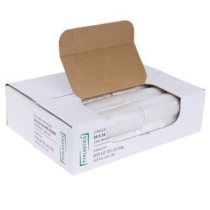 lot 42895 image: TYPLASTICS Trash Can Liners - Wholesale 1000 Count 7-10 Gallon Trash Bags on Perforated Roll Small Garbage Bags for Light Office Trash Bathrooms Hotels Recycling Commerical and Industrial 24 x 24 - Retail $26