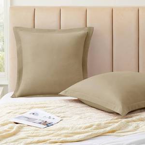 lot 42898 image: KKJIAF Khaki Pillow Cases Set of 2, King Size Cotton Pillowcases, Soft & Cozy Envelope Pillowcase 20 x 36, Wrinkle Resistant Pillow Covers for Bed