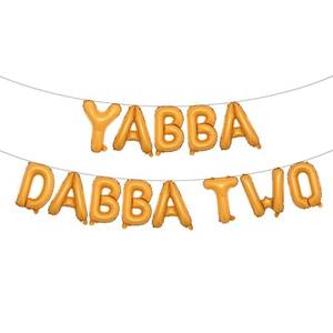 lot 42904 image: Safari Jungle 2nd Birthday Party Decorations Yabba Dabba Two Balloons Animals Balloons for Two WildBorn Two be Wild Woodland Bday baby shower Party Supplies Decorations (YABBA DABBA TWO Orange) - Retail $8