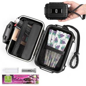 lot 42913 image: OZCHIN Storage Box - Hard Shell Joint Case, Waterproof & Airtight Storage Box with Activated Carbon Lining - Portable Odorless Box for Travel, Hiking & Outdoor - Retail $10