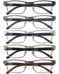 lot 42914 image: BLS 1.25 Businessman Rectangular Reading Glasses - Professional Durable Readers - Blue-Light Blocking Lenses - Retail $22