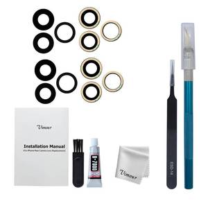 lot 42921 image: Vimour 2 Packs Rear Camera Lens Glass Replacement Kits for iPhone 15 & 15 Plus Pre-Installed Adhesive with Installation Manual and Repair Tools - Retail $186
