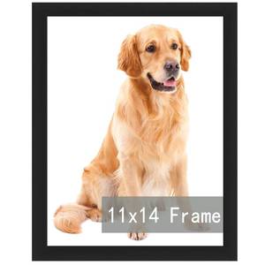 lot 42954 image: RUN HELIX 11x14 Picture Frame in Black - Horizontal and Vertical Formats for Wall Mounting - Simple Design Frame with Shatter Resistant Perspex Perfect for Home Decoration, Office, Hotel and Bedroom - Retail $5