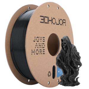 lot 49137 image: 3DHoJor PLA Filament 1.75mm Black,3D Printing Filament,1kg Cardboard Spool (2.2lbs), Fit Most FDM 3D Printer,Dimensional Accuracy - 0.03 mm,Vacuum Packaging, No Brittle Filaments - Retail $14
