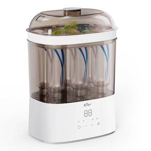 lot 62702 image: Bear Bottle Sterilizer and Dryer, 2 Layers Large Electric Steam Baby Bottle Sterilizer, Fast Bottle Sanitizer and Dryer for All Bottles & Accessories, Time-Saving Design - Retail $53
