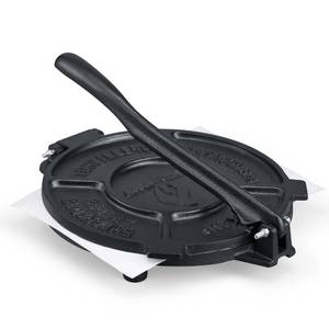 lot 62706 image: COOKAMP Cast Iron 12 Inch Tortilla Press Tortilla Maker With 10pcs Parchment Paper,Heavy Duty Tortillera Pataconera,Roti Maker,Traditional Style(SA125) (12 INCH)