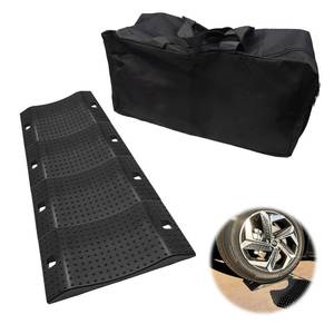 lot 62720 image: Rubber Tire Saver Ramps Heavy Duty Anti-Slip Car Tire Ramps 60000 lbs Capacity Flat Spot Prevention Pads for Cars RV Trucks SUVs Garage Parking Wheel Cradle Easy Storage (4 Packs) - Retail $63