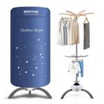 Portable Clothes Dryer, 900W Fast Drying & Large Load Capacity for Laundry and Shoes - Compact Mini Dryer Machine for Travel, Apartments, RV, Dorm Blue - Retail: $22