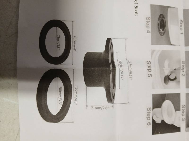 lot 25326 image: RV Toilet Seal and Socket Flange Kit