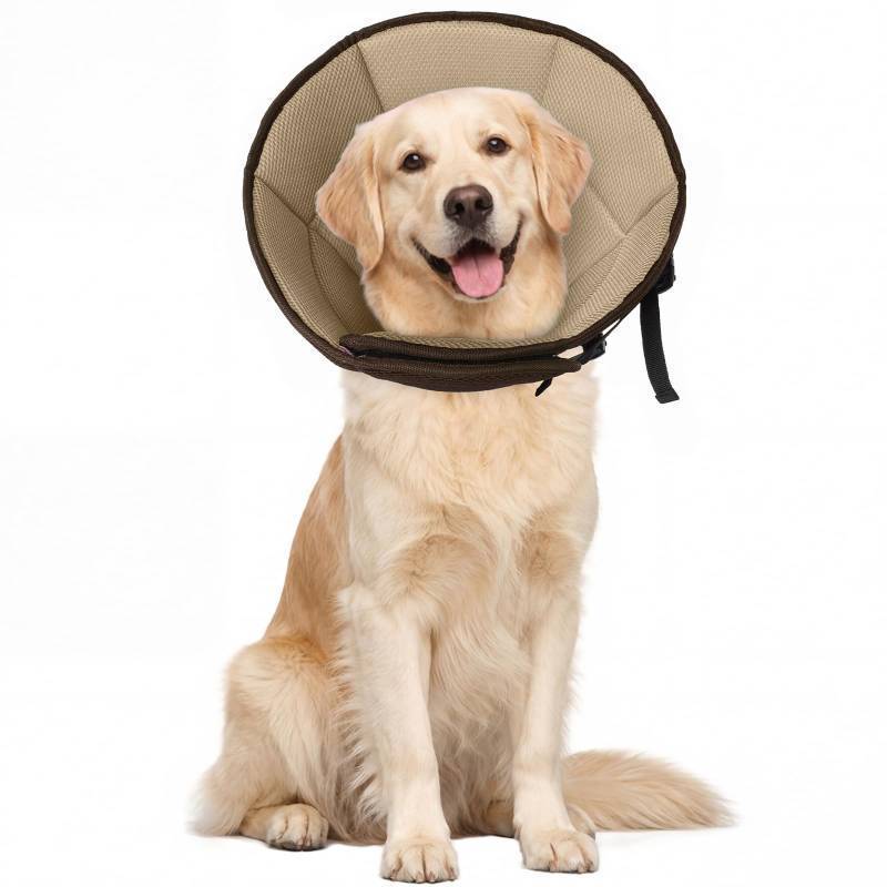 lot 25366 image: Dog Cone for Large Dogs After Surgery, Soft Dog Cone Collar for Dogs to Stop Licking, Adjustable Comfy E-Collar Alternative Lightweight Post-Surgery Recovery Elizabethan Collar for Pet - Retail $46