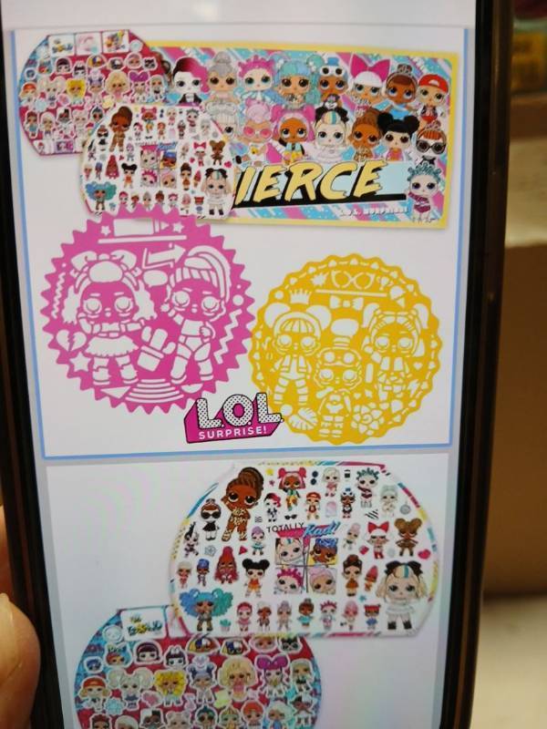 lot 27868 image: Lol Surprise Stencil Room Decor Activity Set 2 Big Stencils, 100 Stickers, 1 Poster