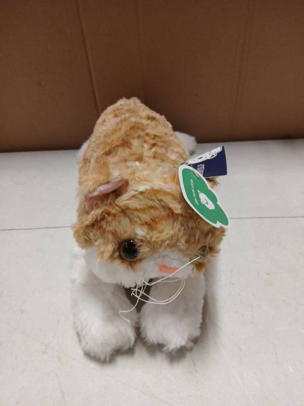 lot 27900 image: Plush Orange Tabby Cat Stuffed Animal with Tags - Retail $8