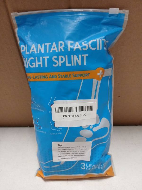 lot 27908 image: Plantar Fasciitis Night Splint Foot Support Brace - Retail $15